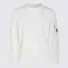 C.p. Company Timeless Crew Neck Sweater With Iconic Lens Detail In Neutral