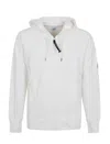 C.p. Company Sweatshirts Hooded Open In Diagonal Raised Fleece In Gray