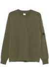 C.p. Company Logo Strap Crew Neck Sweatshirt In Green