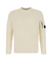 C.p. Company C.p.company White Cotton Blend Sweater In Neutral