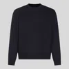 C.p. Company Dark Blue Cotton Sweatshirt In Black