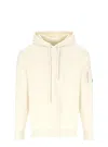 C.p. Company Cp Company Sea Island Cotton Sweatshirt With Logo In White