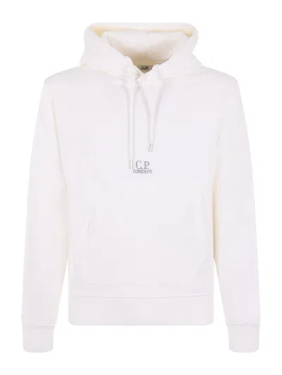 C.p. Company Hoodie In Cotton In White