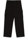 C.p. Company Raised Fleece Cargo Pant With Drawstring Waist In 999 Black