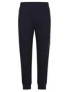 C.p. Company Sweatpants Cargo Pant In Diagonal Raised Fleece In Black