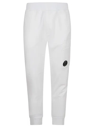 C.p. Company Sweatpants Cargo Pant In Diagonal Raised Fleece In White