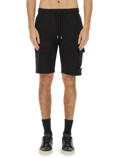 C.p. Company Sweatshirt Bermuda In Black