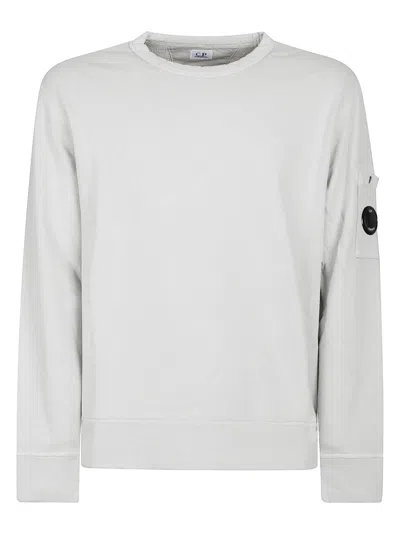 C.p. Company C. P. Company Knitwear Crew Neck In Merino Wool Felted In White