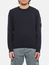 C.p. Company Cp Company Sea Island Cotton Crew Neck Jumper In Blue
