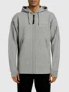 C.p. Company Sweatshirts Hooded Open In Diagonal Raised Fleece In Gray