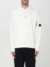 C.p. Company Signature Lens Crewneck Sweatshirt In Yellow Cream