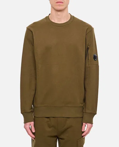 C.p. Company Sweatshirt In Ivy Green