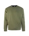 C.p. Company Lens Sweatshirt In Green