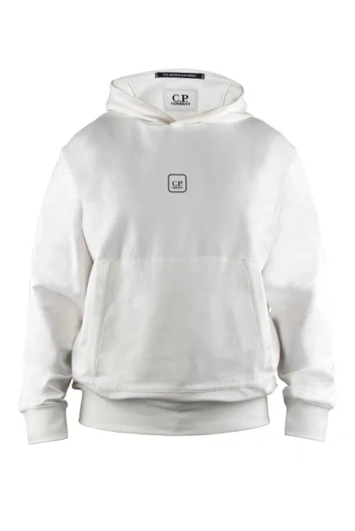 C.p. Company Sweatshirt Hoodie In White