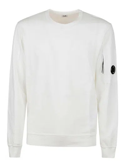 C.p. Company C. P. Company Knitwear Crew Neck In Merino Wool Felted In White