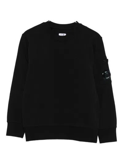 C.p. Company Kids' Sweatshirt With Application Cp Company In Black