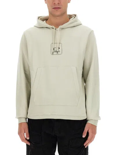 C.p. Company Sweatshirt With Logo In Beige