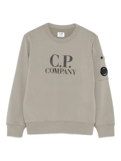 C.p. Company Kids' Sweatshirt With Print And Application Cp Company In Gray