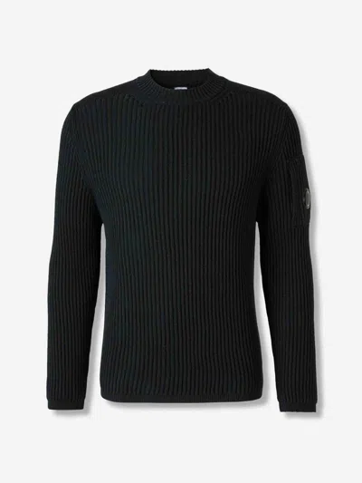 C.p. Company Sweatshirt With Round Neck In Black