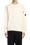 C.p. Company Diagonal Raised Fleece Lens Sweatshirt In Black