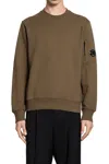 C.p. Company C.p.company Cotton Crewneck Sweatshirt In Brown