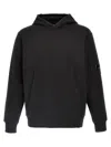 C.p. Company Sweatshirts Sweat Hooded In Diagonal Raised Fleece Clothing In Black