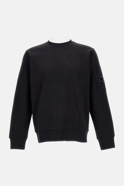 C.P. COMPANY SWEATSHIRTS CREW NECK IN DIAGONAL RAISED FLEECE