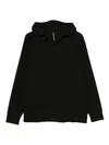 C.p. Company Sweatshirts Hooded Open In Black