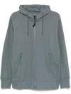C.p. Company Zipped Hooded Sweatshirt Goggles In 872 Stormy Weather