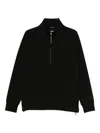 C.p. Company Cp Company Sweatshirts Polo Collar In Stretch Fleece In Black