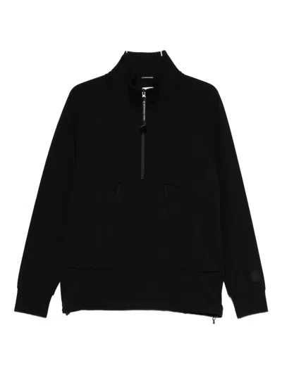 C.p. Company Cp Company Sweatshirts Polo Collar In Stretch Fleece In Black