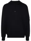 C.p. Company Hooded Sweatshirt With Pouch Pocket In 888 Total Eclipse