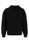C.p. Company Sweatshirts Sweat Hooded In Brushed Emerized Diago 19cmss059a006372g 999 In Black