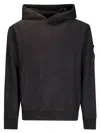 C.p. Company Men Sweatshirts Sweat Hooded In Diagonal Raised Fleece In Blue