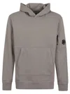C.p. Company Sweatshirts Sweat Hooded In Diagonal Raised Fleece In Brown
