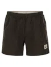 C.p. Company Khaki Swimsuit In Lightweight Chrome-r Nylon