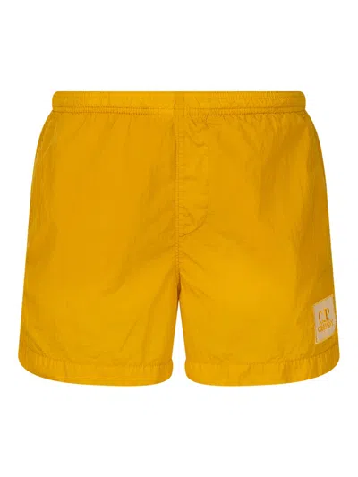 C.p. Company Kids' Swim Shorts In Yellow & Orange