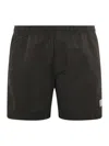 C.p. Company Eco-friendly Swim Shorts With Adjustable Drawstring In Verde Scuro