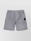 C.p. Company Swimsuit With Elastic Waistband And Pockets In Limestone
