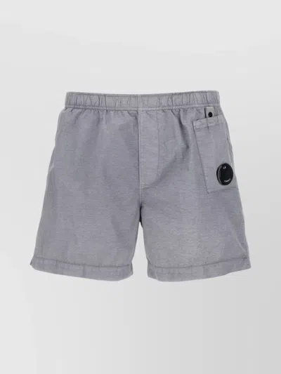 C.p. Company Swimsuit With Elastic Waistband And Pockets In Gray