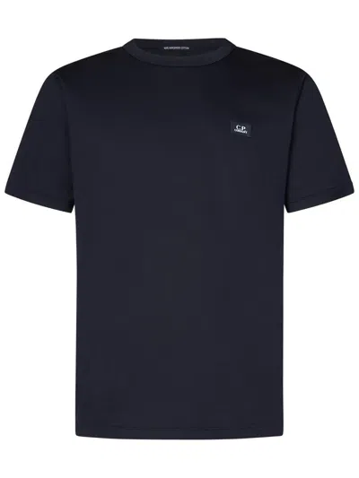 C.p. Company Classic Navy T-shirt With Logo Patch In Blue