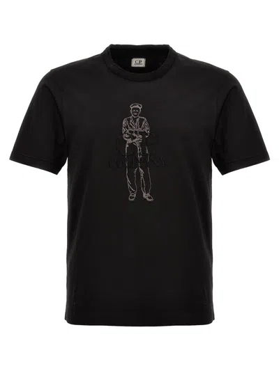 C.p. Company T-shirt  Men Color Black In 黑色