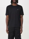 C.p. Company Blue T-shirt With Logo Printed On The Front In Black