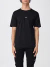 C.p. Company Black Crewneck T-shirt With Logo Lettering On The Front In Black