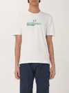 C.p. Company White T-shirt With Logo Printed On The Front And Back In Cotton Man In White