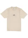 C.p. Company Graphic Print Crew Neck Short Sleeve T-shirt In Neutral