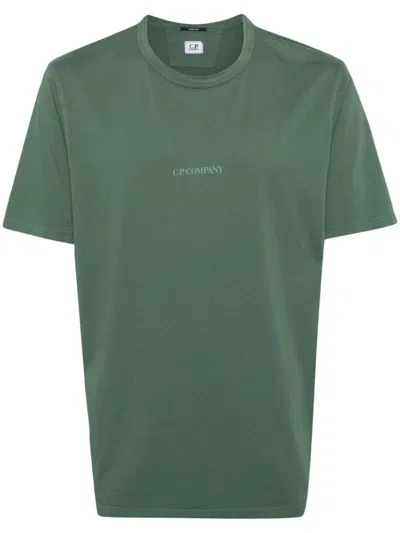 C.p. Company Logo-print Cotton T-shirt In Verde