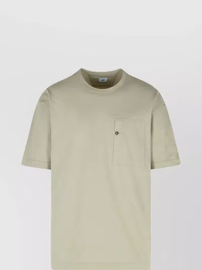 C.p. Company T-shirt Cotton Chest Pocket In Green