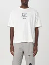C.p. Company Mens Cp Company Excl 909 Logo-embroidered Cotton T-shirt In Weiss