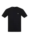 C.p. Company Blue T-shirt With Logo Printed On The Front In Black